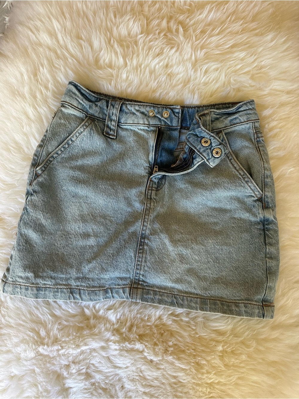 Kids Art class Light Blue Denim Mini Skirt